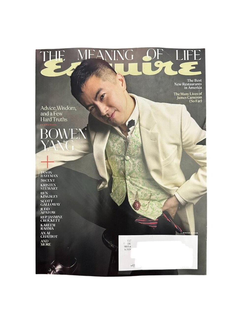 Esquire Magazine Winter 2025/2026 Bowen Yang The Meaning of Life